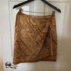 Emanuel Ungaro silk bandana wrap mini skirt